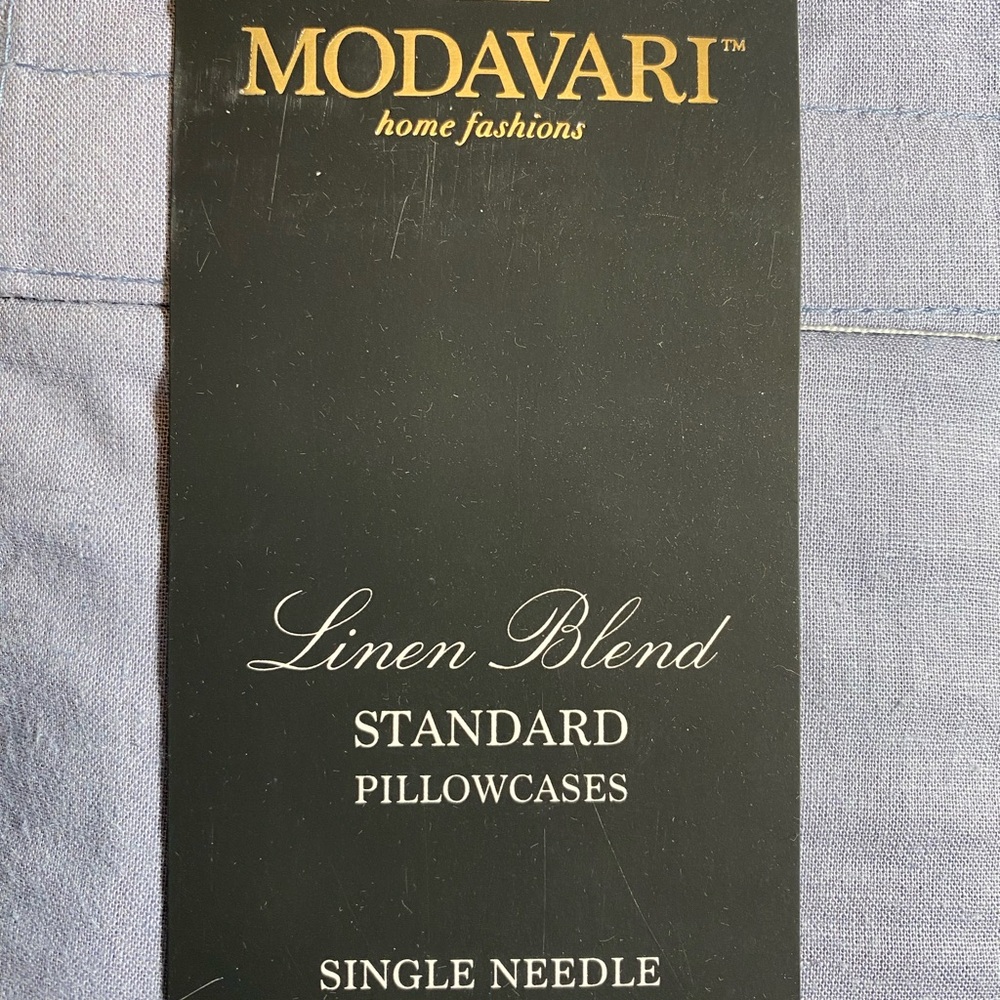 MODAVARI home fashions linen blend standard pillowcases set of four